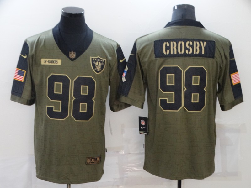 Men's Las Vegas Raiders Maxx Crosby #98 Brown Jersey